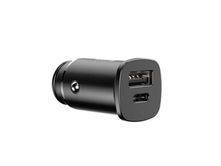 Carregador de Isqueiro Baseus USB+USB-C - Preto Discount