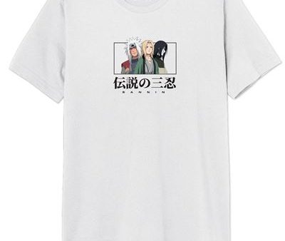 T-Shirt Naruto: Sannin V2 - Branco - Tamanho L - Cotton Division Hot on Sale