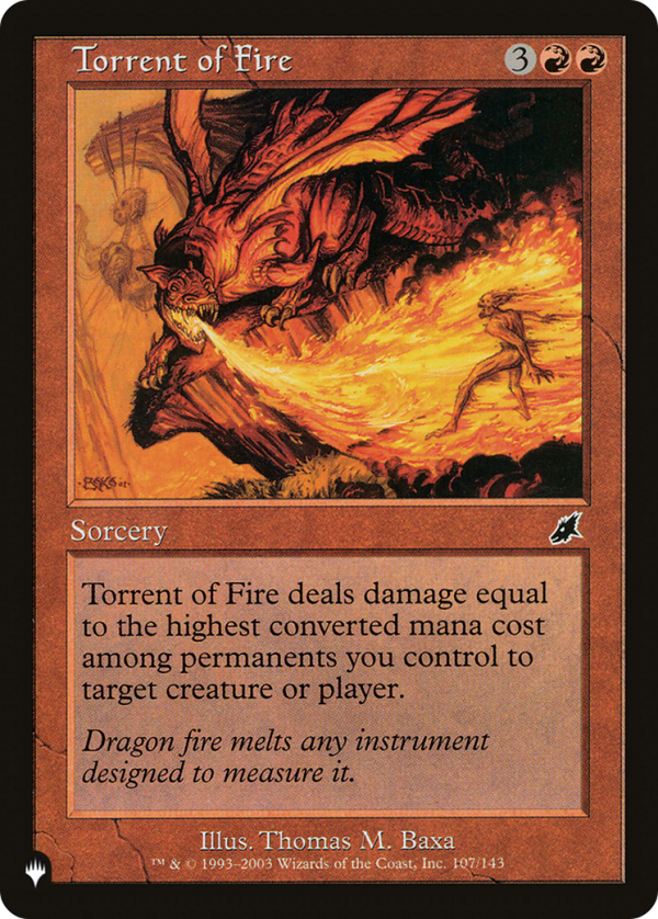 Torrent of Fire [The List] Supply