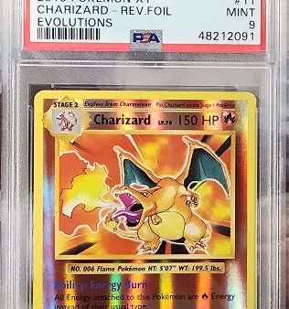 Charizard Reverse Foil 11 108 XY: Evolutions PSA 9 48212091 Fashion