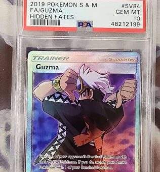 Guzma SV84 SV94 Sun & Moon: Hidden Fates PSA 10 48212199 Online Hot Sale