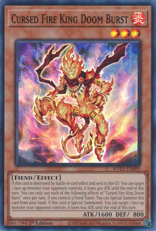 Cursed Fire King Doom Burst [ROTA-EN099] Super Rare Supply