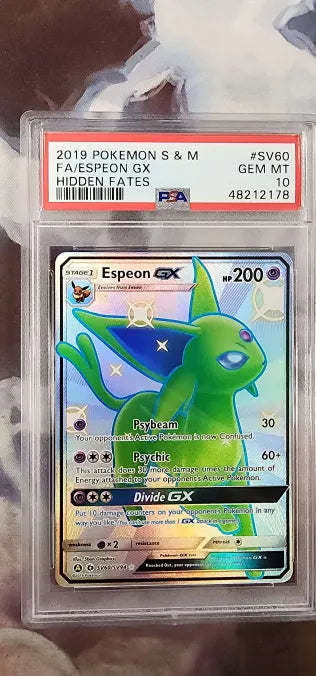 Espeon GX SV60 SV94 Sun & Moon: Hidden Fates PSA 10 48212178 Fashion