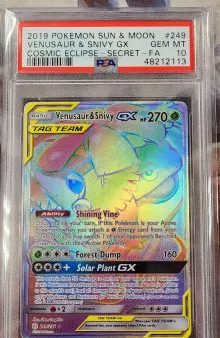 Venusaur & Snivy GX 249 236 Sun & Moon: Cosmic Eclipse PSA 10 48212113 Cheap