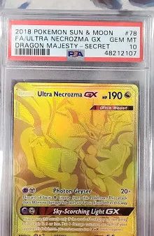 Ultra Necrozma GX 78 70 Sun & Moon: Dragon Majesty PSA 10 48212107 Online Sale