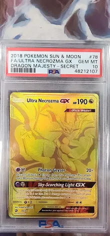 Ultra Necrozma GX 78 70 Sun & Moon: Dragon Majesty PSA 10 48212107 Online Sale