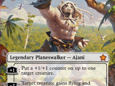 Ajani, Caller of the Pride (Borderless) [Foundations] For Cheap