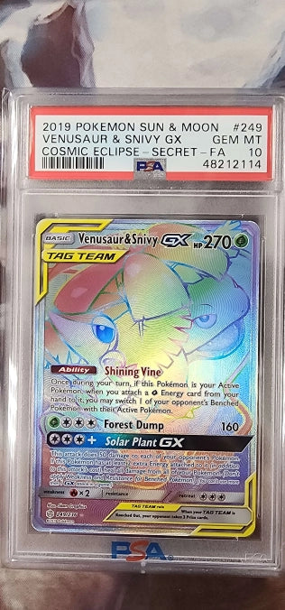 Venusaur & Snivy GX Sun & Moon: Cosmic Eclipse PSA 10 48212114 Discount