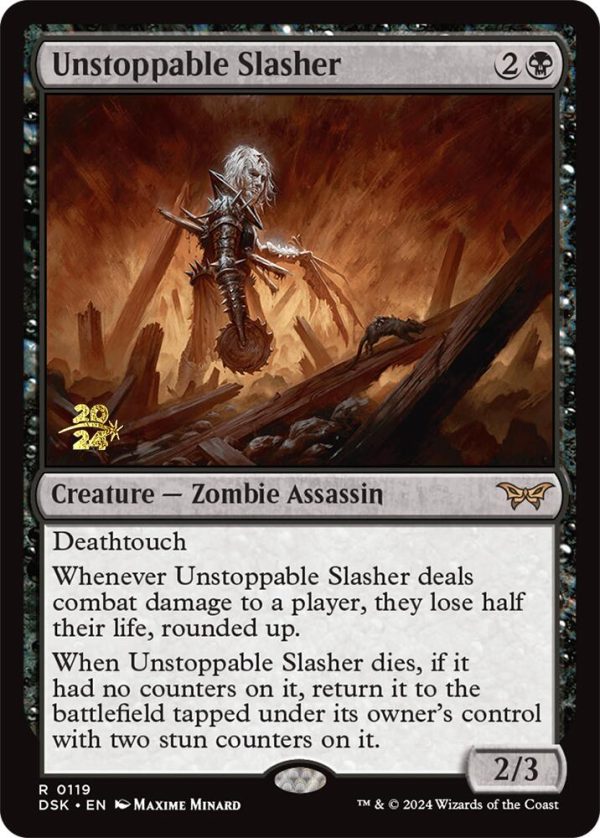 Unstoppable Slasher (0119) [Duskmourn: House of Horror Prerelease Promos] Discount