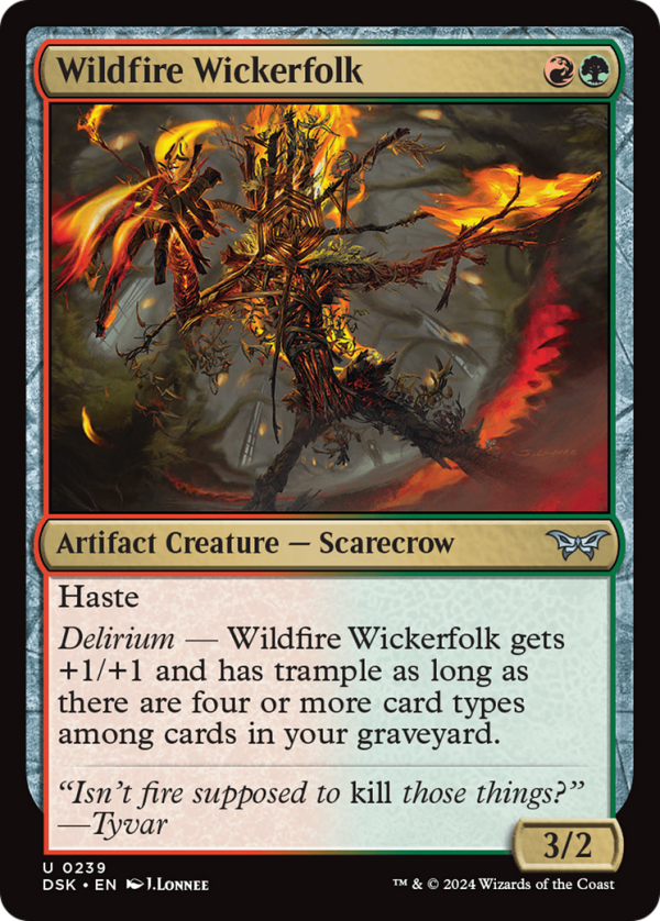 Wildfire Wickerfolk [Duskmourn: House of Horror] Hot on Sale