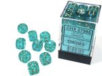 Chessex Borealis Teal Gold 12mm (36 d6 Dice) Fashion