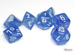 Chessex Borealis Sky Blue White Polyhedral Dice on Sale