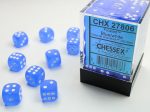 Chessex Frosted Blue White 12mm (36 d6 Dice) Supply