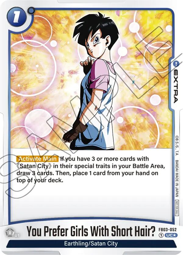 You Prefer Girls With Short Hair? (FB03-052) (Tournament Pack 03) [Fusion World Tournament Cards] Hot on Sale