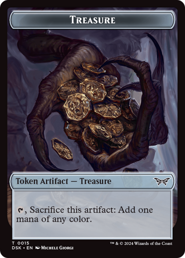 Toy    Treasure Double-Sided Token [Duskmourn: House of Horror Tokens] Supply