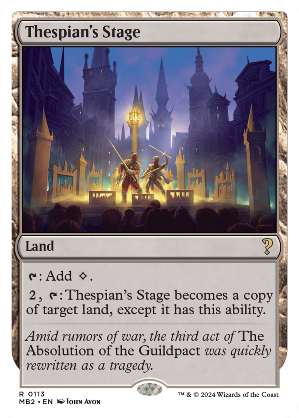 Thespian s Stage (White Border) [Mystery Booster 2] Hot on Sale