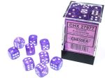 Chessex Borealis Purple White 12mm (36 d6 Dice) Discount