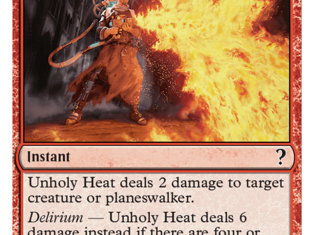 Unholy Heat (White Border) [Mystery Booster 2] Hot on Sale