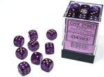 Chessex Borealis Royal Purple Gold 12mm (36 d6 Dice) Cheap