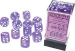 Chessex Borealis Purple White 16mm (12 d6 Dice) For Discount